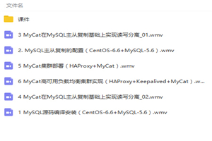 MySQL高可用读写分离集群项目案例实战视频教程 MySQL高可用读写分离集群项目案例实战视频教程