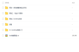 bootstrap响应式网页制作综合实战项目视频教程 bootstrap响应式网页制作综合实战项目视频教程