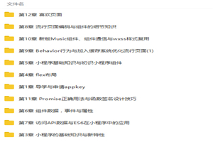 微信小程序零基础入门到项目实战视频教程 微信小程序零基础入门到项目实战视频教程