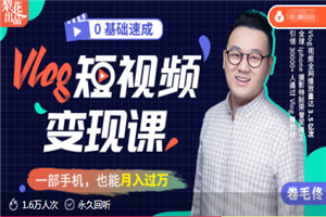 零基础速成Vlog短视频最新教程_教你如何用一部手机轻松实现月入过万! 零基础速成Vlog短视频最新教程_教你如何用一部手机轻松实现月入过万!