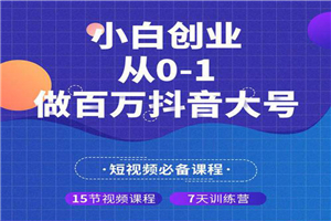 蛋解创业 小白创业从0-1做百万抖音大号 全套实战课 蛋解创业 小白创业从0-1做百万抖音大号 全套实战课