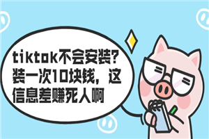 tiktok不会安装?装一次10块钱,这信息差赚死人啊 tiktok不会安装?装一次10块钱,这信息差赚死人啊