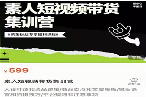 夜草与千里马素人短视频带货集训营,薛辉团队价值599 夜草与千里马素人短视频带货集训营,薛辉团队价值599